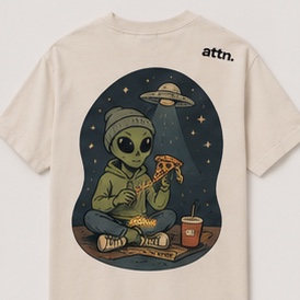 Alien Pizza tee