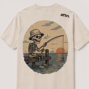 Skeleton Fishing tee