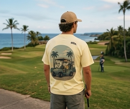 Wearing the Golf Cart Crew tee