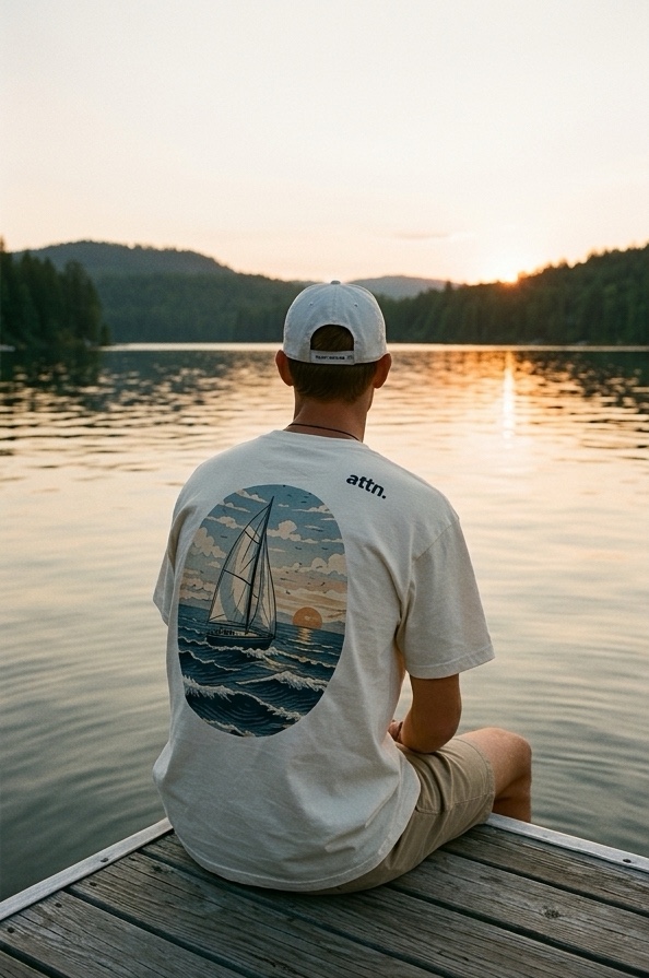 Wearing the Sailing Coast tee
